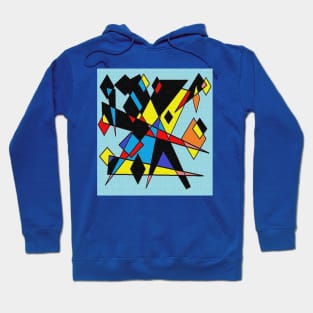 Black blue and yellow Hoodie
